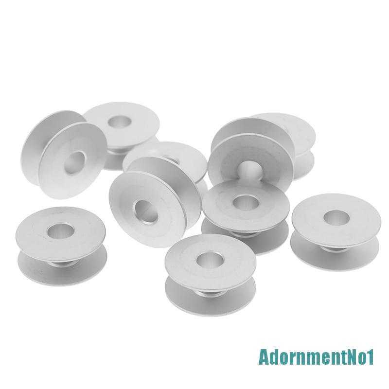 (AdornmentNo1) 10pcs Bobbin Aluminum 21mm Untuk Mesin Jahit Singer Brother