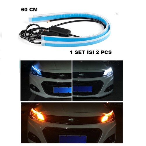 SGV Lampu Led Alis Lampu Drl 60Cm 24 VOLT Sein Flexible Mobil