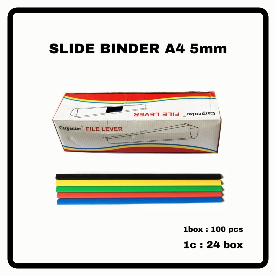 

SJS Paper Slide Binder CARPENTER A4 6mm/Tulang Jilid Kertas