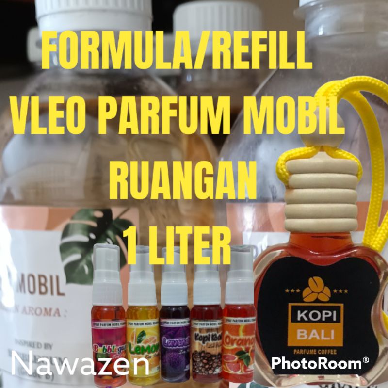 REFILL ISI ULANG PARFUM MOBIL BOTOL APEL DAN SPRAY VLEO 500ML