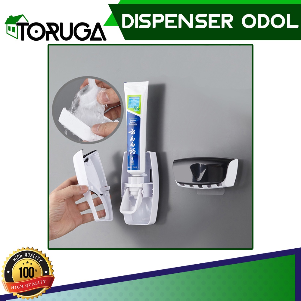 Tempat Pasta Gigi Dispenser Odol Brush Holder Kamar Mandi Gantungan Dinding