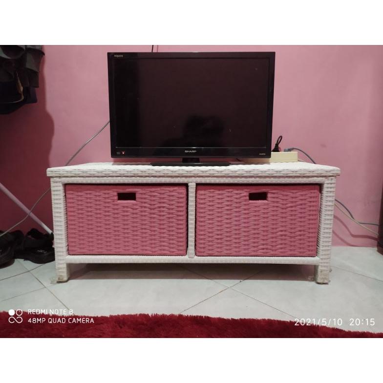 Lemari Rotan Sintetis Laci 2 Samping ., ,.