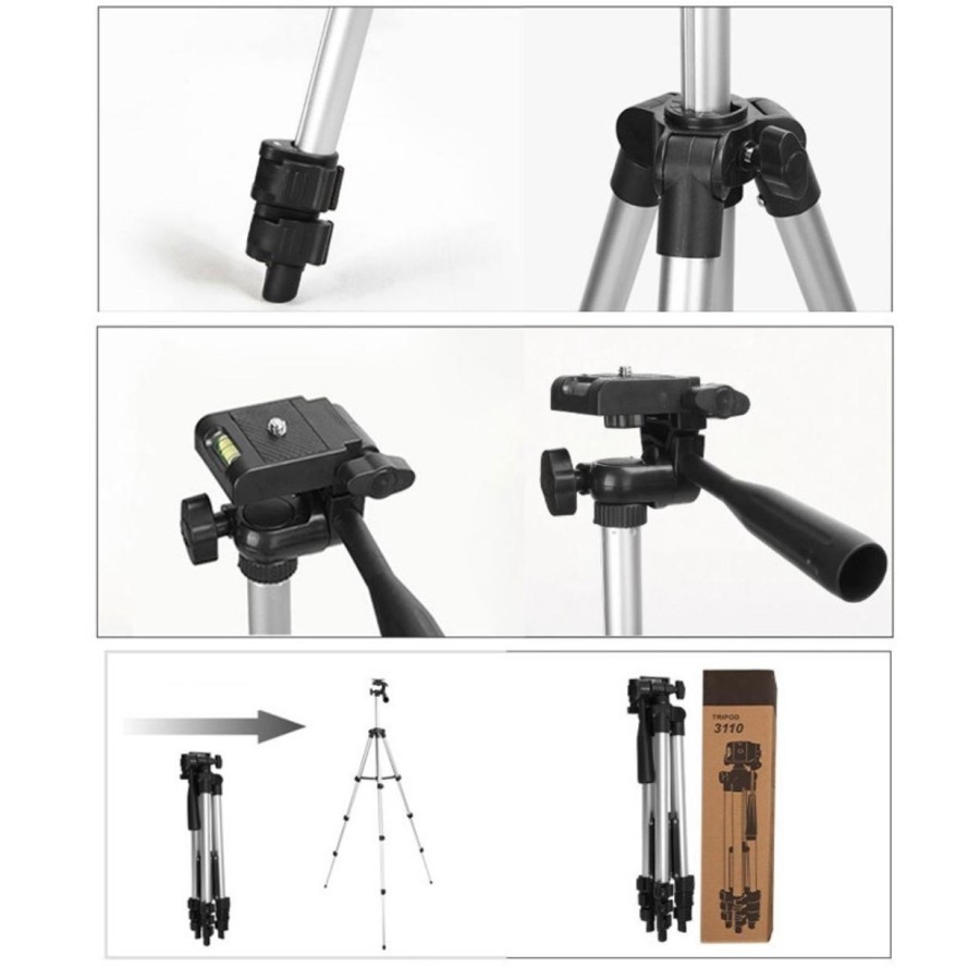 Tripot 3110 Tripod Top Camera 1meter Free Holder U Buat Hp