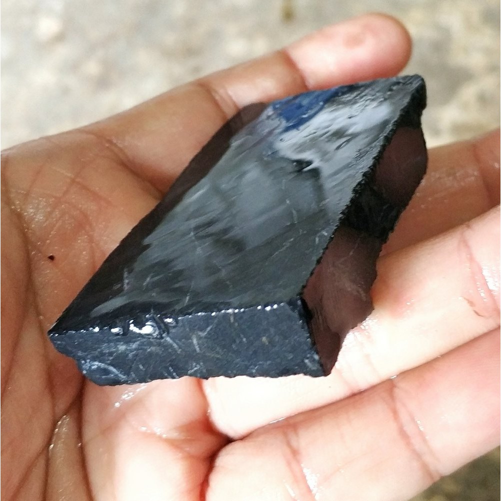 BAHAN ROUGH NATURAL BATU AKIK BLACK ONYX SULAWESI