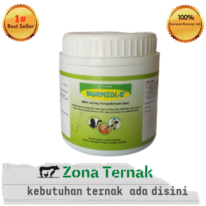 WORMZOL-B harga tertera per pot isi 10 bolus