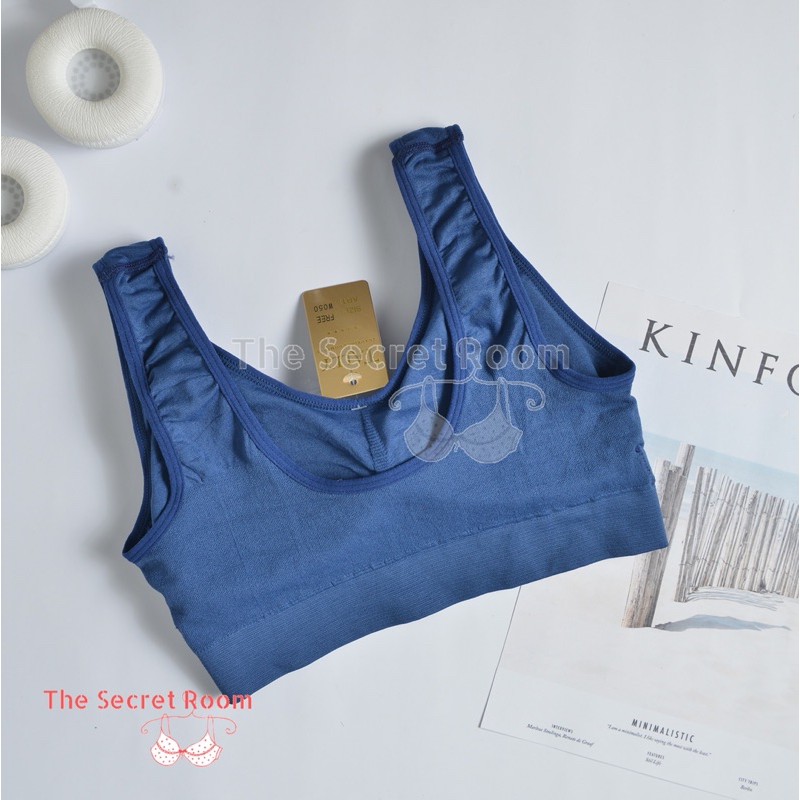 TALLY BRA KEMBEN BRALETTE W050 I SPORT BRA | BAHAN RAJUT | FREE SIZE | FIT SIZE 34-40 |