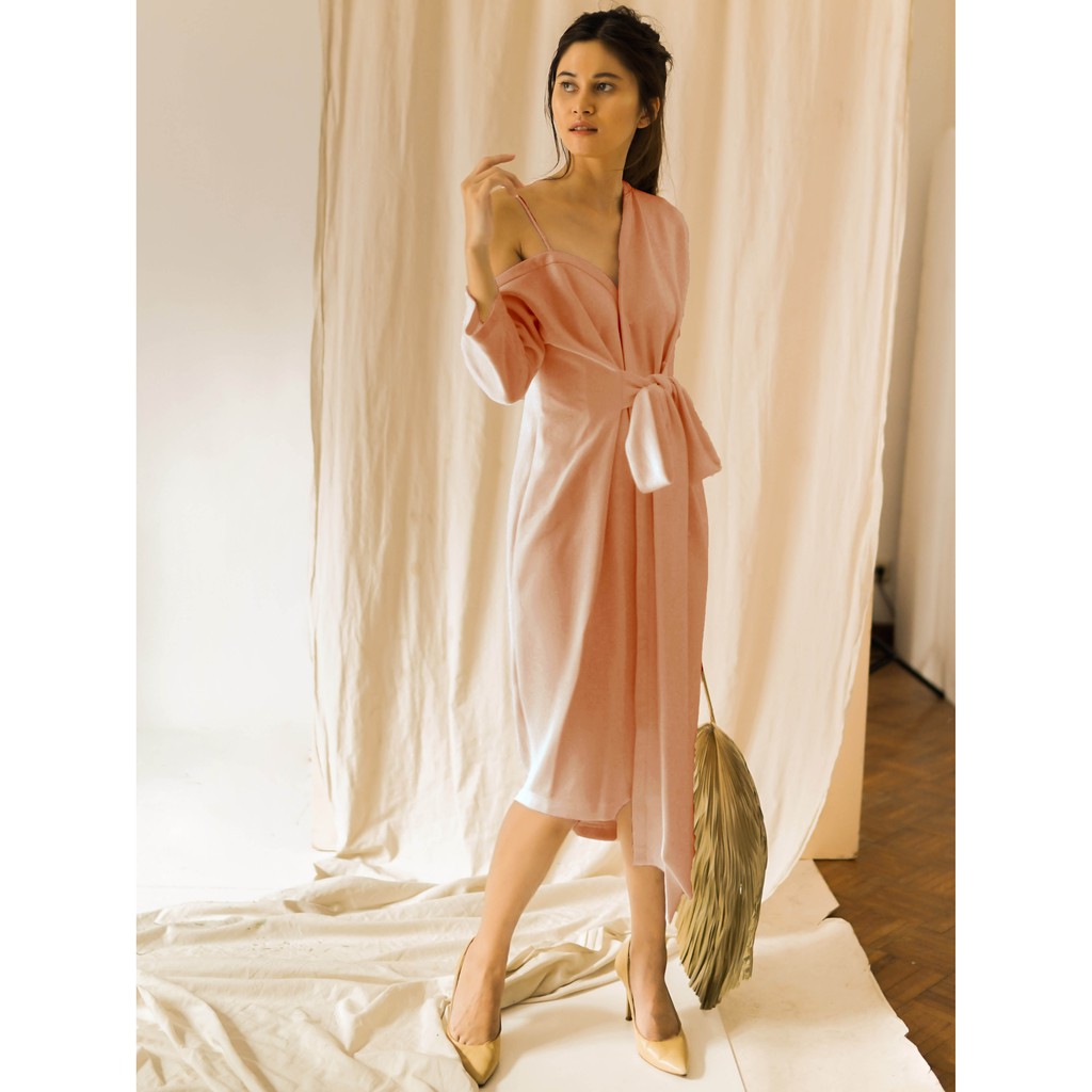 ATVEZZO Kesha Wrap Dress Rosegold