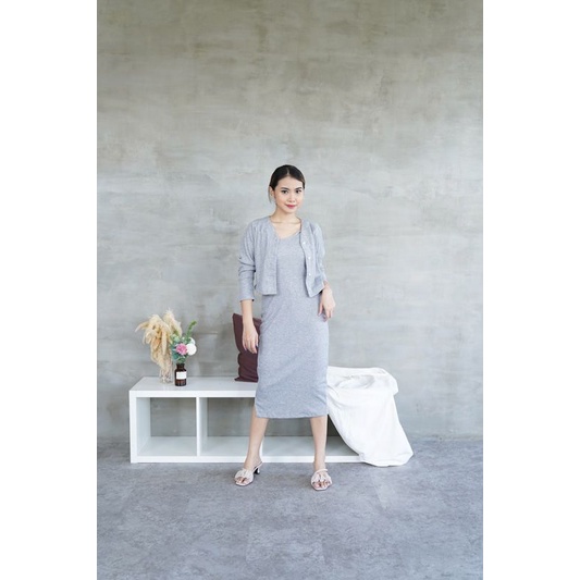 Cardigan set dress Knit Malabishits