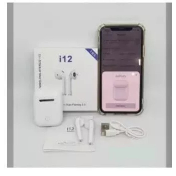 i12 TWS Handsfree Headset Earphone Bluetooth Wireless Sport Earphone