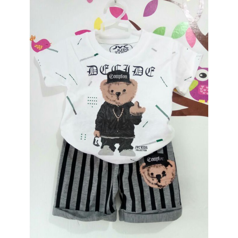 SETELAN ANAK JVC KIDS MOTIF BERUANG