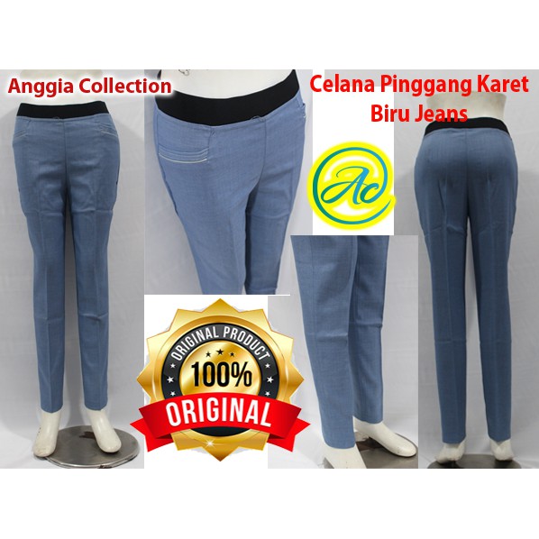 Celana pinggang karet ukuran XL dan XL-celana Wanita Karir-celana kantor wanita terbaru-celana kerja