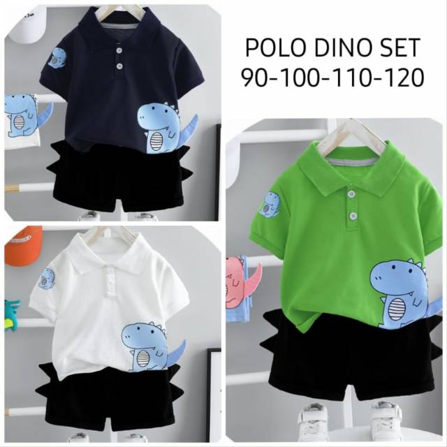 set baju dino/ dino set/ setelan baju bayi dino/ baju dinosaurus