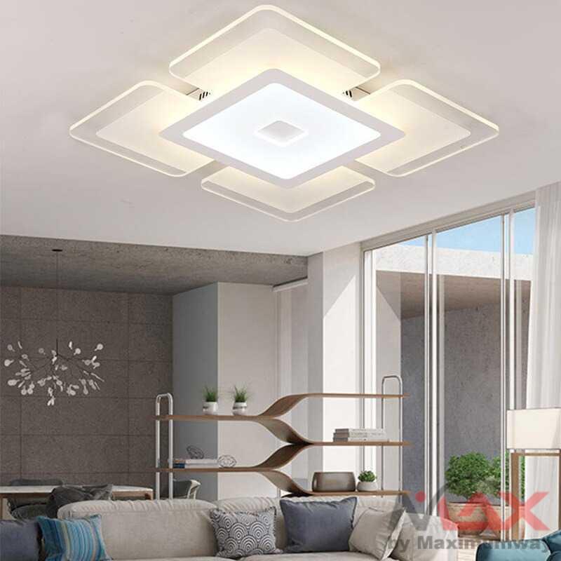 Lampu Hias Plafon Ruang Tamu 3 warna plus Remote Minimalis modern LED Plafon Modern Ceiling Light 16W 20 cm Dimmable Acrylic LED Ceiling Light Home Lamp Modern Elegant Living Room Bedroom Square Acrylic LED Ceiling Light Home Lamp Modern Elegant Living