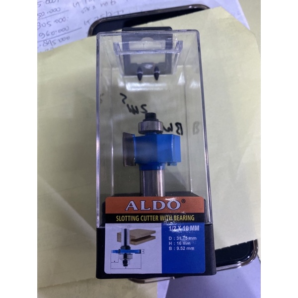 MATA ROUTER / SLOTTING CUTTER / SLOTING CUTER BIT WITH BEARING 1/2 x 16 MM ALDO