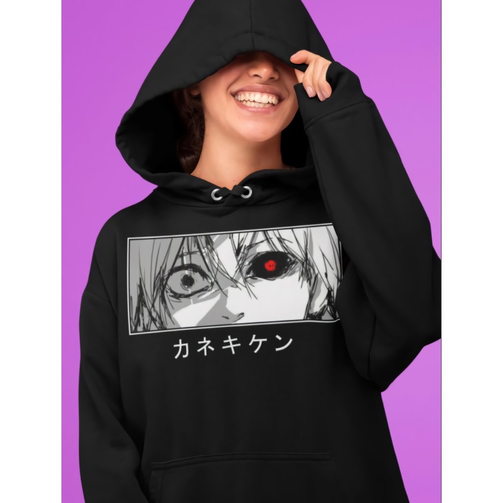 Hoodie Kaneki Ghoul Eyes Anime Manga Tokyo Ghoul Premium Unisex