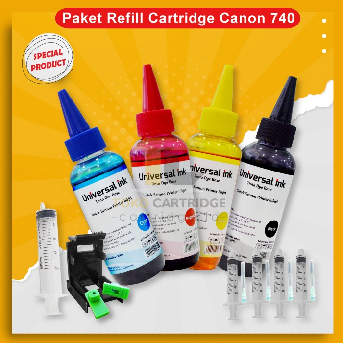 Paket Infus Compatible Canon PG810 CL811 PG47 CL57 PG745 CL746 PG510 CL511 PG210 CL211