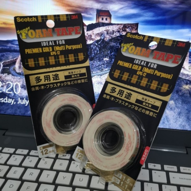 

Eklusif Double Tape 3M Kpg-12 Peremier Gold Super Kuat Dan Lengket Strong Tape Trendi