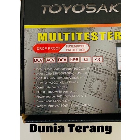 Multitester TOYOSAKI SP15DBZ - Multi Tester SP-15DBZ Multimeter Multi Meter Avo Meter Avometer