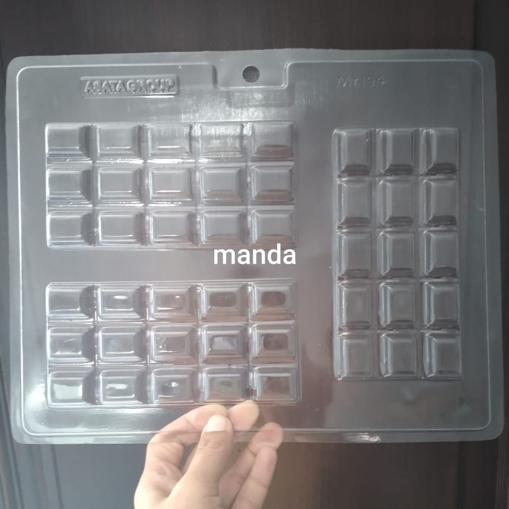 mika MK 194 cetakan coklat fondant puding motif  choco bar kotak