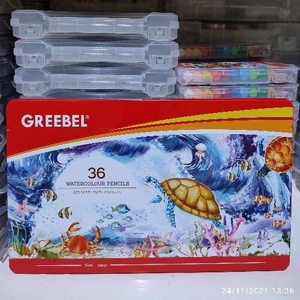 

Greebel Water Colour Pencil Tin Case 36 Warna