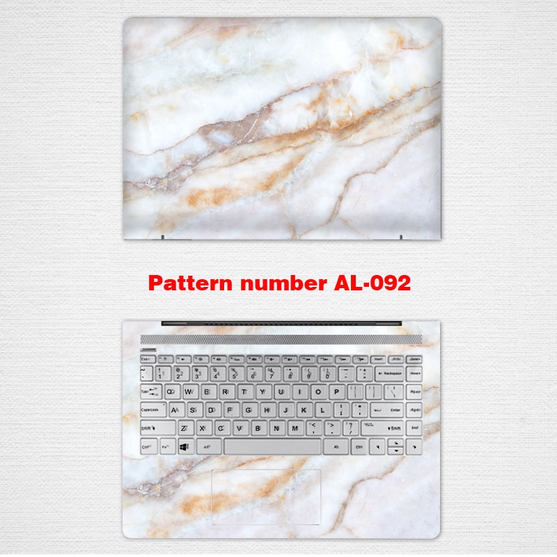 2pcs Stiker Pelindung laptop UNIVERSAL Motif Marmer Bahan VINYL Ukuran 12 13 14 15.6 Inch HP Pavilion Victus 15-AU 15-br 15-by 15-n