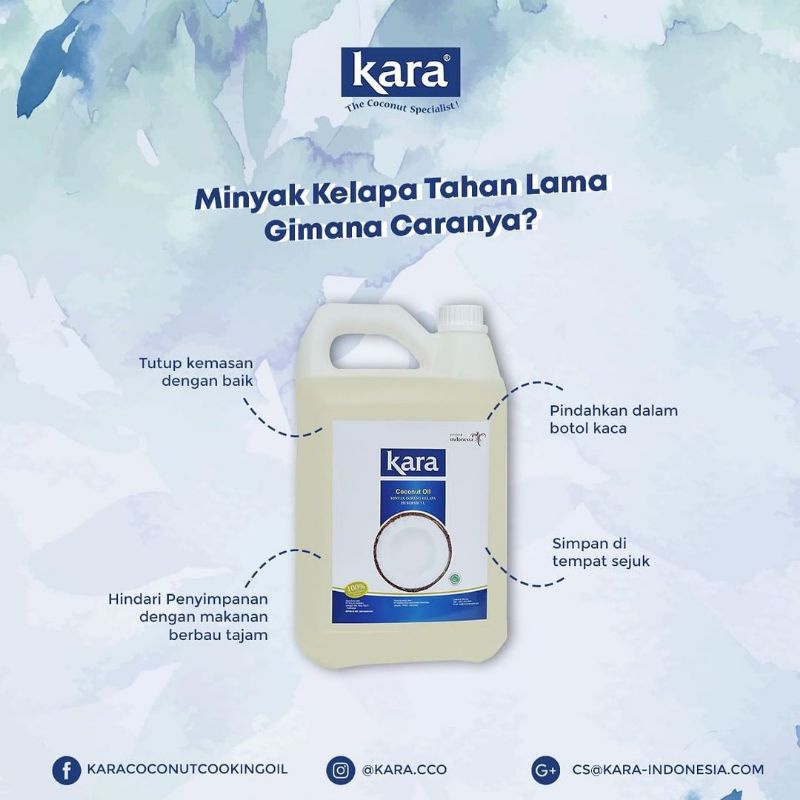 KARA DELFICO Coconut Fry Oil Minyak goreng Kelapa Sehat 5 L Halal