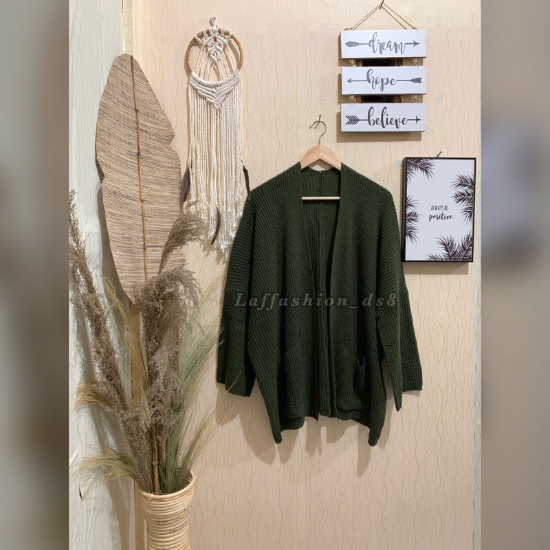 KARDIGAN OVERSIZE | OVERSIZE PREMIUM | CARDY OVERSIZE | KARDIGAN TEBAL-Army