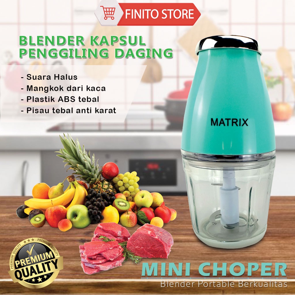 Blender Portable Mini Kapsul Cutter Quatre /Blender Multifungsi Penggiling Daging Sayur &amp; Buah 3 in 1