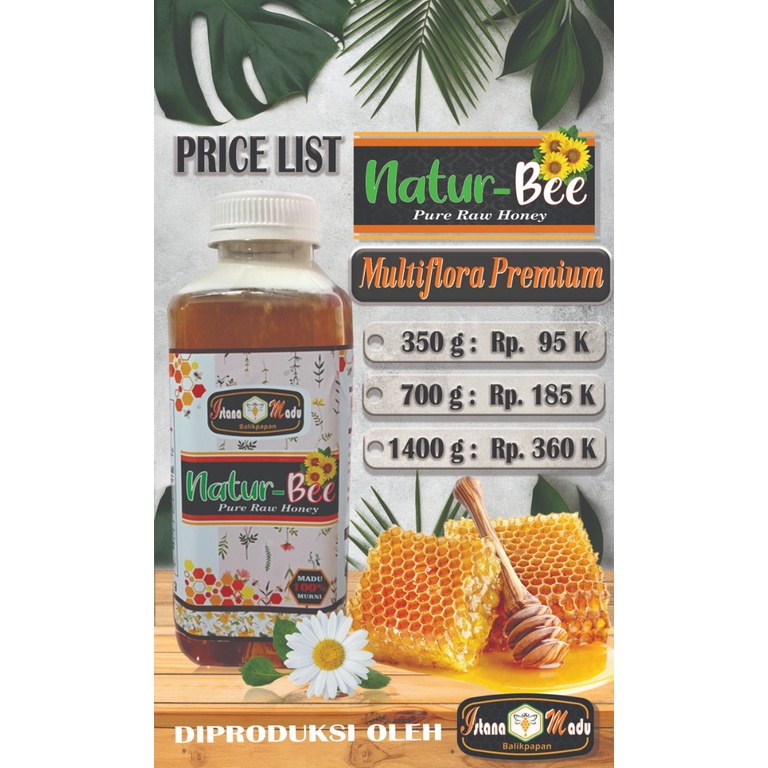 Madu Murni Natur Bee Madu Multiflora Premium Murni 100%