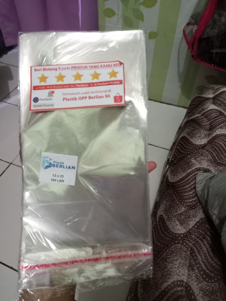 Plastik Opp 13 X 23 Cm 20 Mic / Plastik Undangan / Plastik Pouch