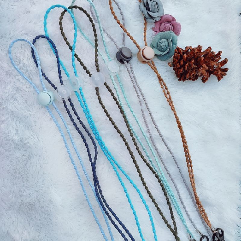 Strap Masker 2 in 1 polos/Kalung masker 2 in 1/ Konektor masker