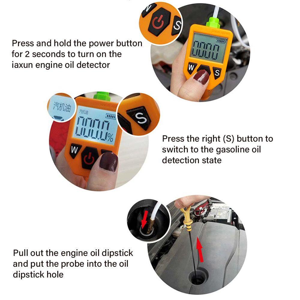 Preva Tester Minyak Mesin Portable Alat Diagnostik LED Display Cek Detektor Kualitas Minyak