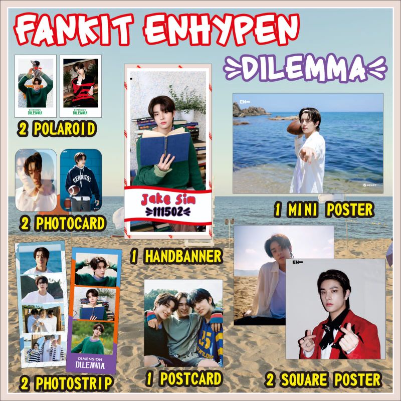 READY STOCK bisa COD-FANKIT ENHYPEN JAKE ENHYPEN DIMENSSION DILEMMA FANKIT ENHYPEN DILEMMA PC JAKE E