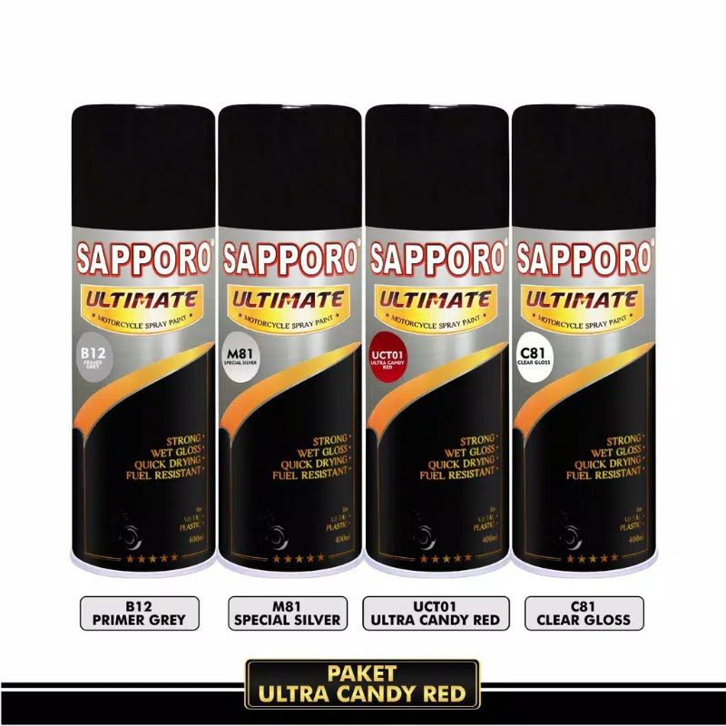 Jual Paket Sapporo Ultimate Uct Ultra Candy Red Sapporo Spray Shopee Indonesia