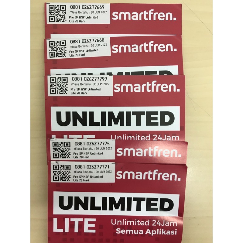 PERDANA / ESIM NOMER CANTIK SMARTFREN UNLIMITED LITE