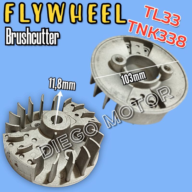 TL33 338 TNK338 Flywheel Kipas Magnit Mesin Potong Rumput 2Tak Tanika  Turbo Tasco dll