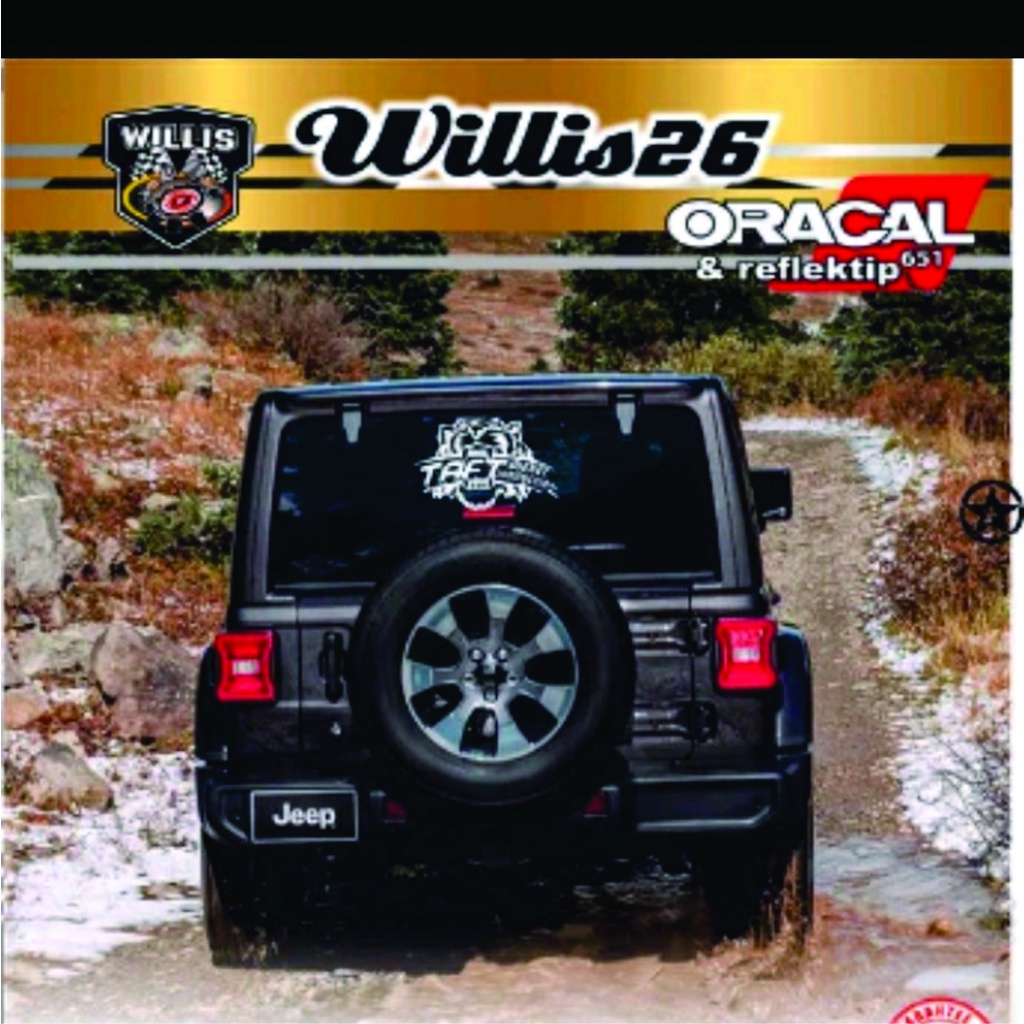 Promo sticker stiker cutting kaca mobil HARIMAU TAFT DIESEL INDONESIA 40 CM