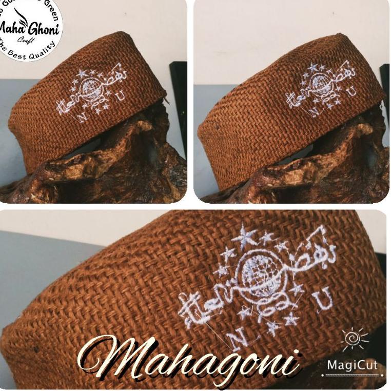 Pbd31au22ᴷ ‣ PECI RAJUT GONI MURAH I LOGO NU BORDIR PUTIH