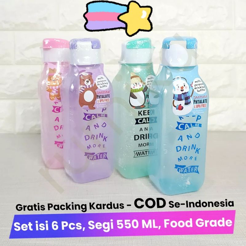 Boto Minum Flip Top Takuma Viral BPA Free 550ml