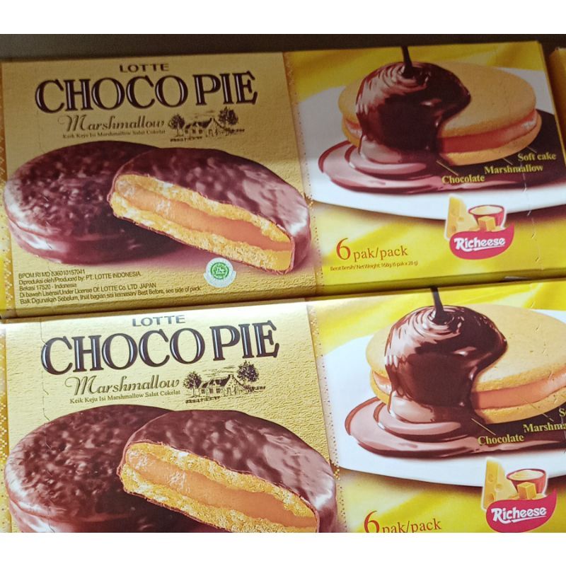 

2Xbtygneal Sakha Snack ) Richeese Chocopie Lotte Nextar Choco Pie Isi 12Pc