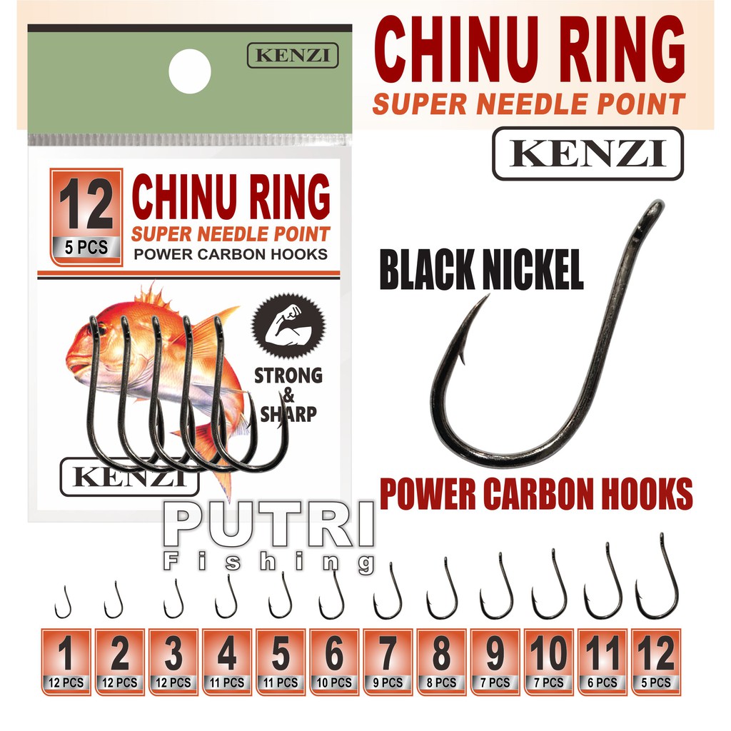 MATA KAIL KENZI CHINU RING SUPER NEEDLE POINT BLACK NICKEL