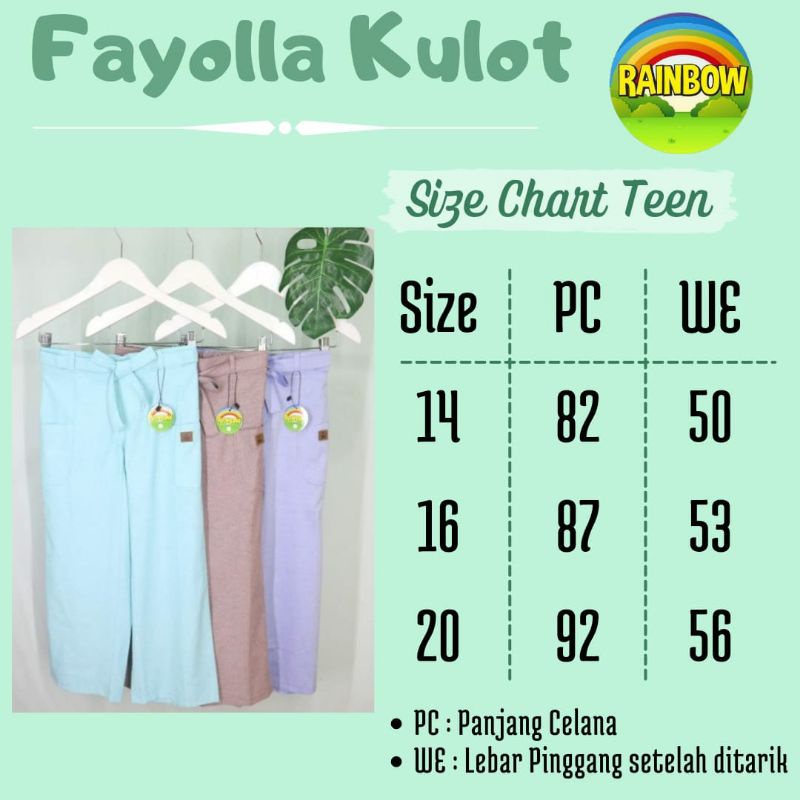 CELANA KULOT FAYOLLA ANAK PEREMPUAN