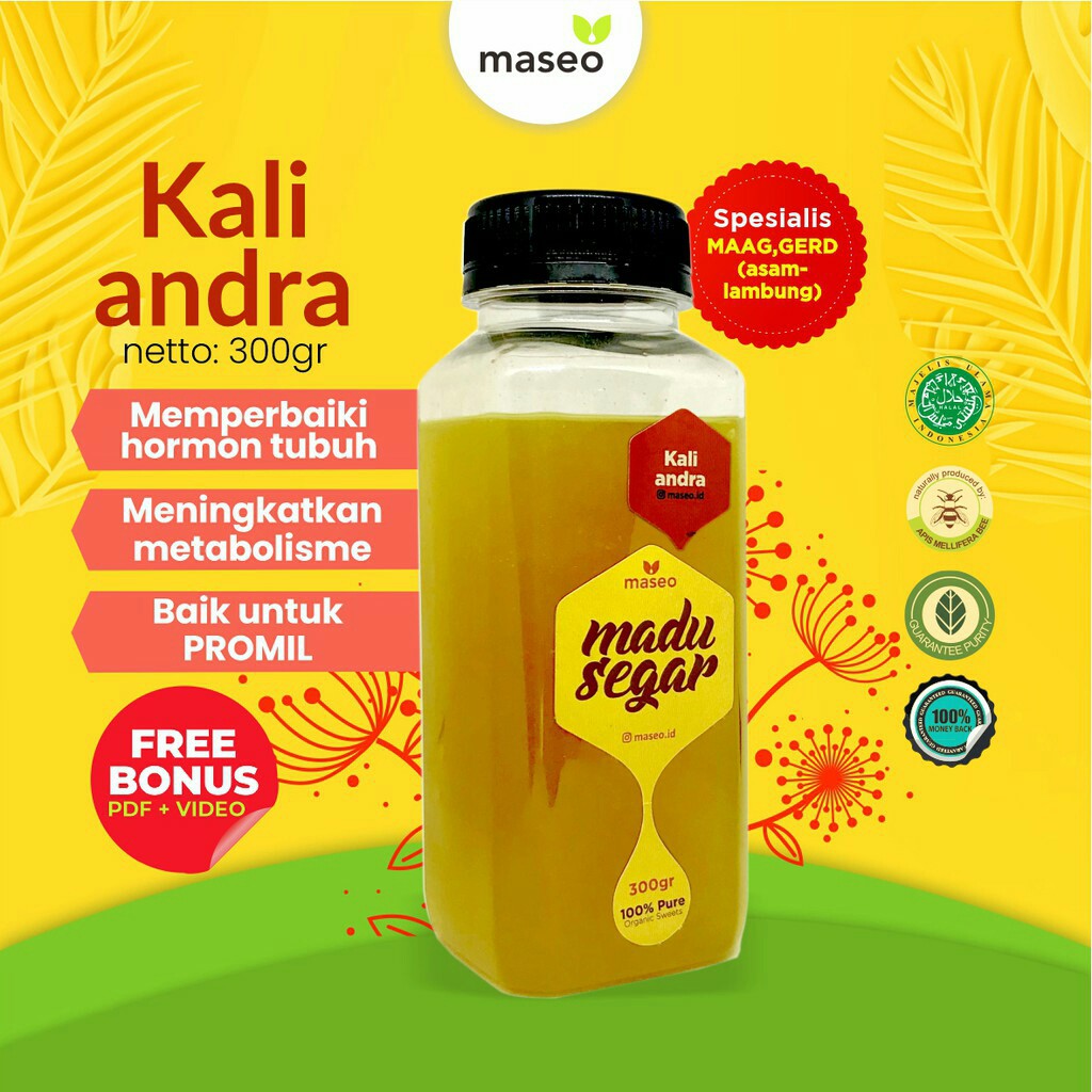 

Maseo Madu Murni Kaliandra 300gr | Madu Asli Segar Organik Madu Lambung Maag Gerd Promil Hormon