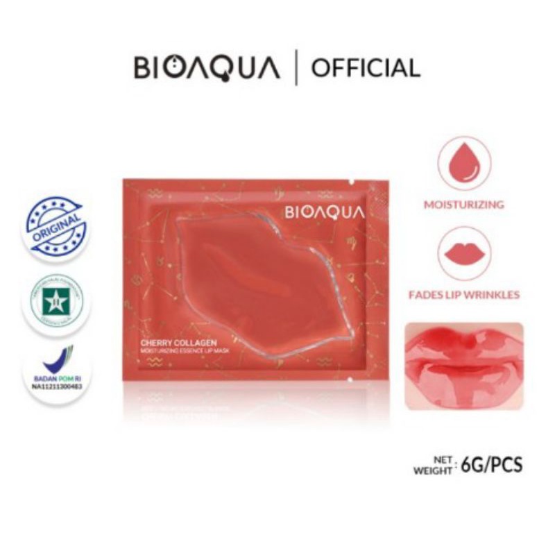 BIOAQUA LIP MASK cherry collagen moisturizing essence masker bibir bioaqua 6gr