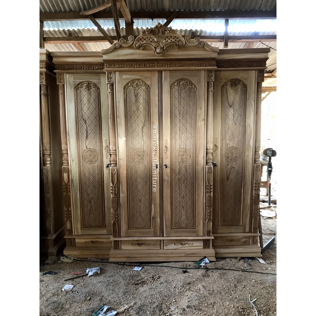 LEMARI UKIR RAHWANA 4 PINTU JATI LEMARI MINIMALIS 2 PINTU LEMARI 3 PINTU UKIR LEMARI TELPON BRITISH 