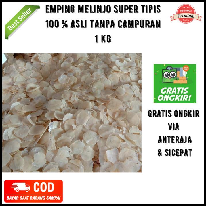 

Emping Melinjo 1 Kg Mentah Tipis Kualitas Super Ali Produksi Limpung