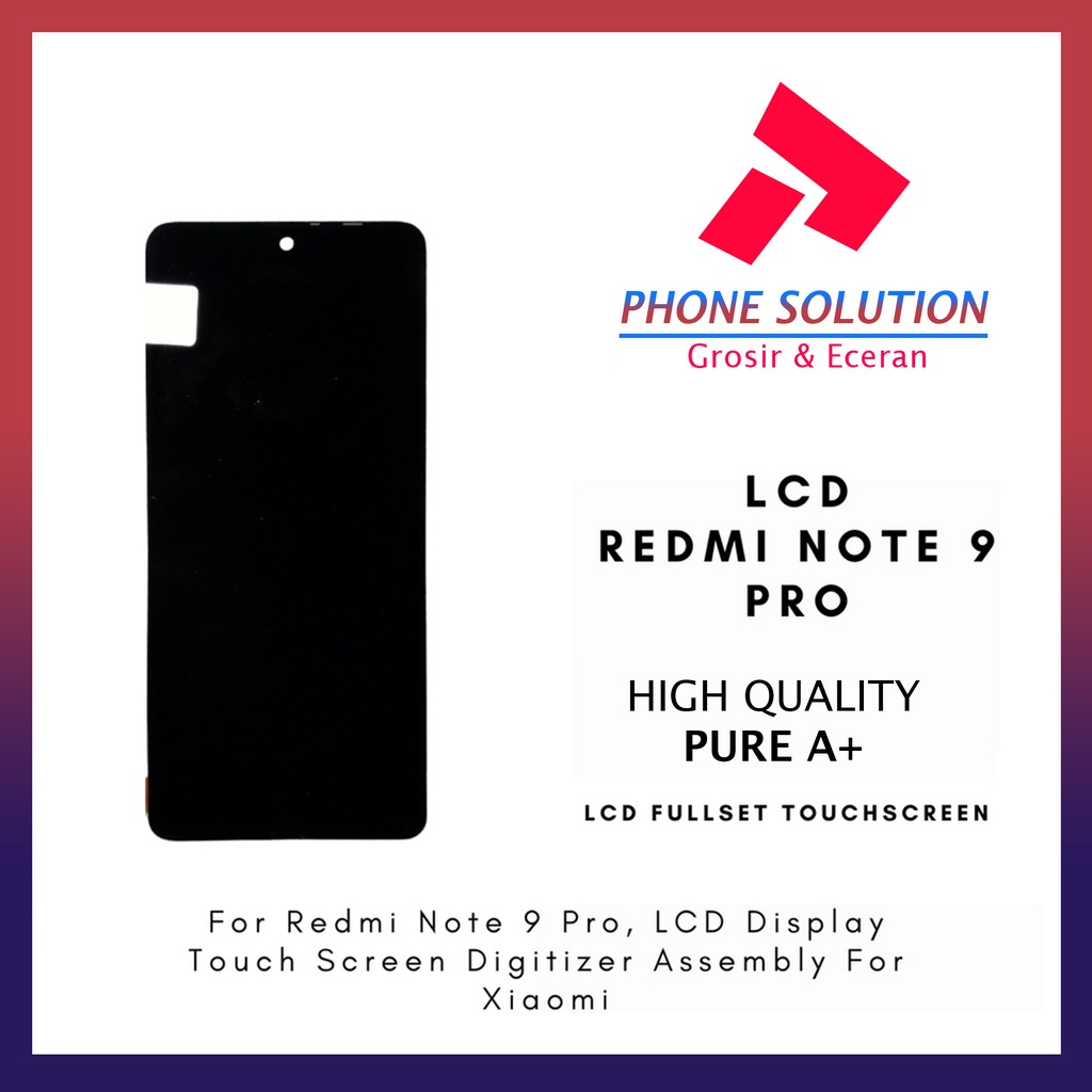 LCD Xiaomi Redmi Note 9 Pro Fullset Touchscreen // Supplier LCD Xiaomi  - Garansi 1 Bulan