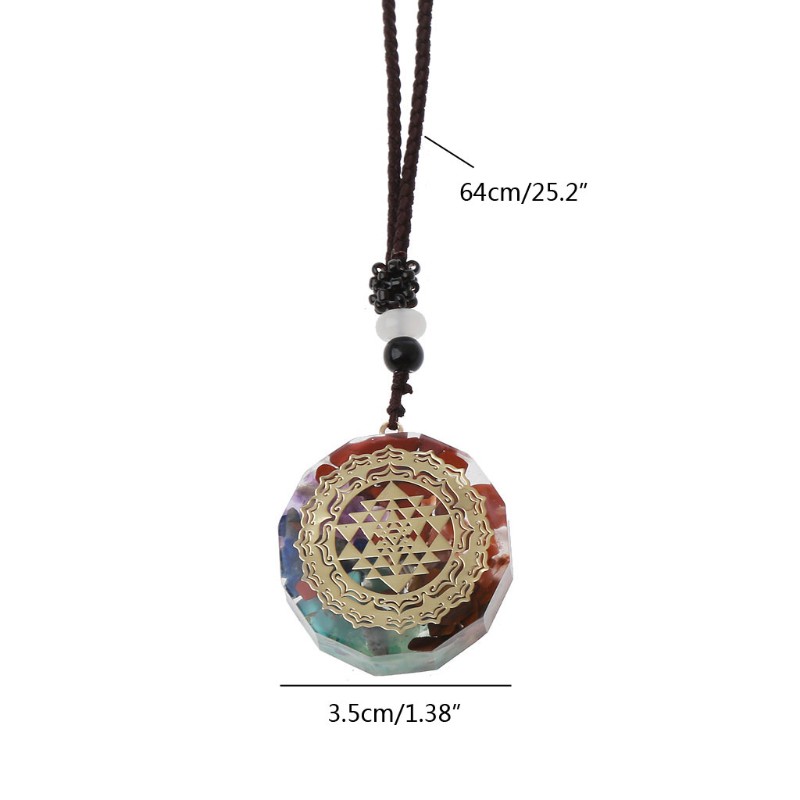 Moonlight&quot; Orgonite Energy Pendant 7 Chakras Reiki Healing EMF Protection Pendant Necklace