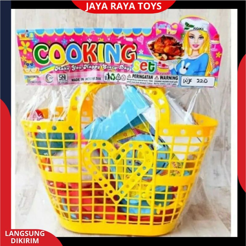 Mainan Anak Perempuan Cooking Set Keranjang Edukasi Masak-masakan Anak Edukatif Murah SNI