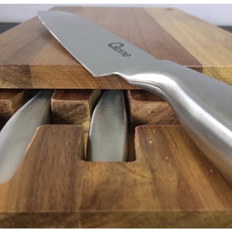 [ SALE ] Oxone Pisau Set OX 615 - Bamboo Board With Hidden Knife